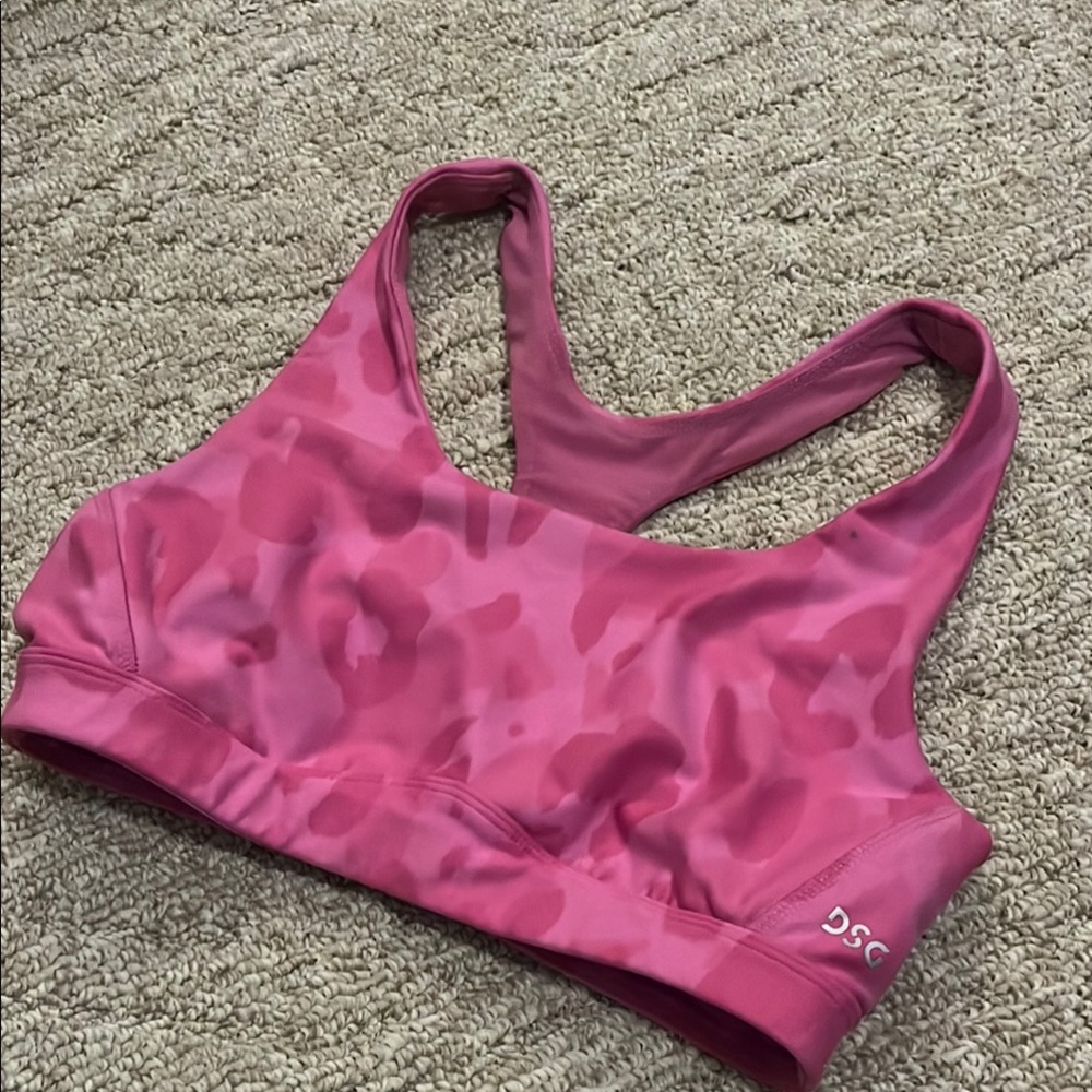 DSG Pink Camo Sports Bra - Women's Active Support Size Small